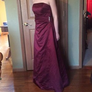 Raspberry formal dress